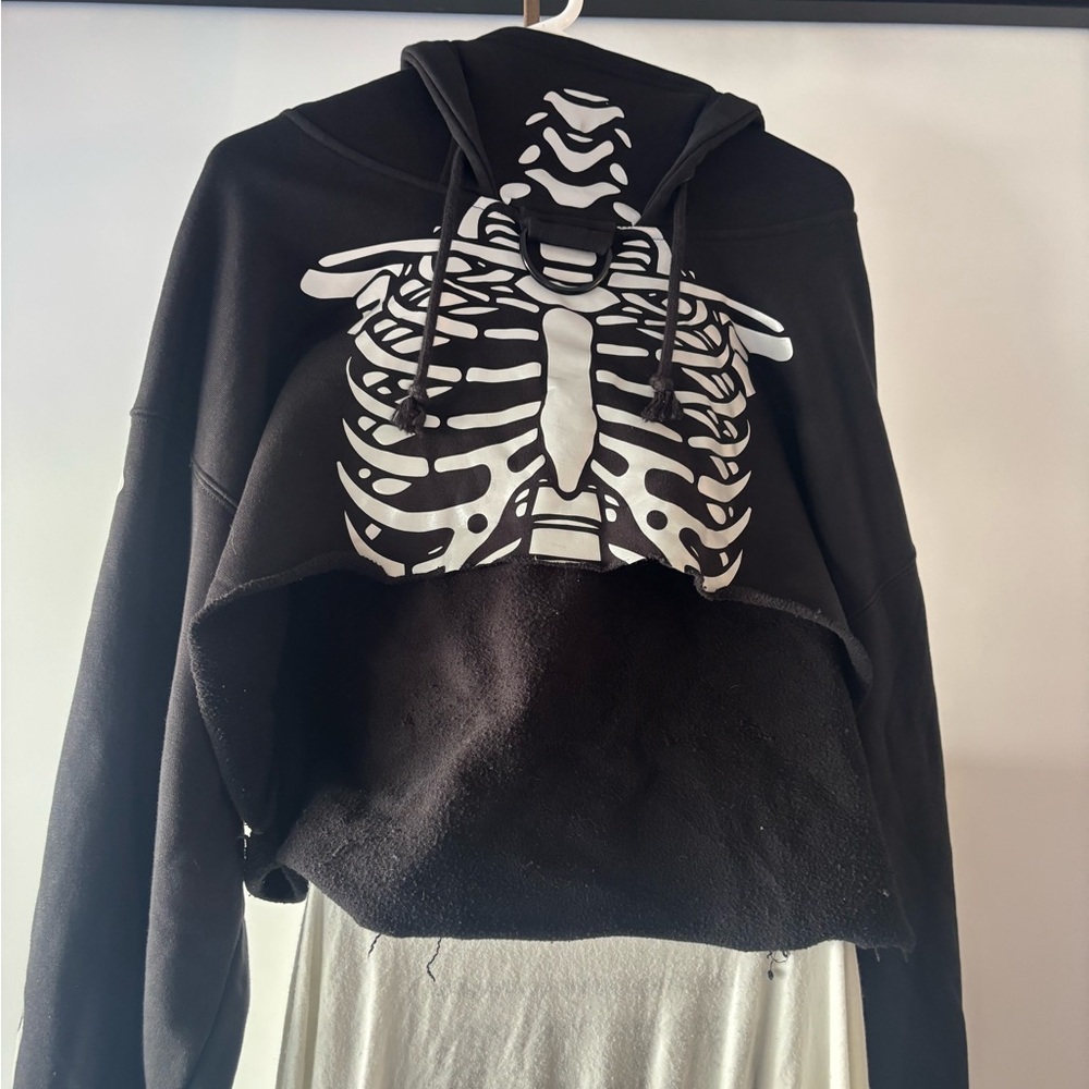Trickz N' Treatz Flesh N' Bones Reflective Hoodie from Dolls Kill